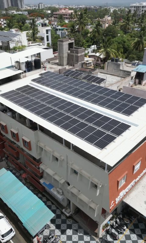 45 kW Rooftop Solar Power Plant – Tin Roof Installation - 45 kW, Ajinkytara hospital Satara